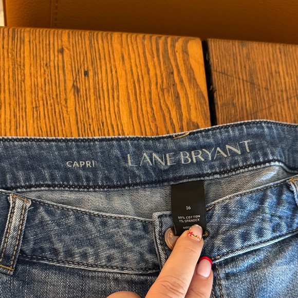 Lane Bryant Distressed Blue Ankle Jeans - Picture 2 of 6